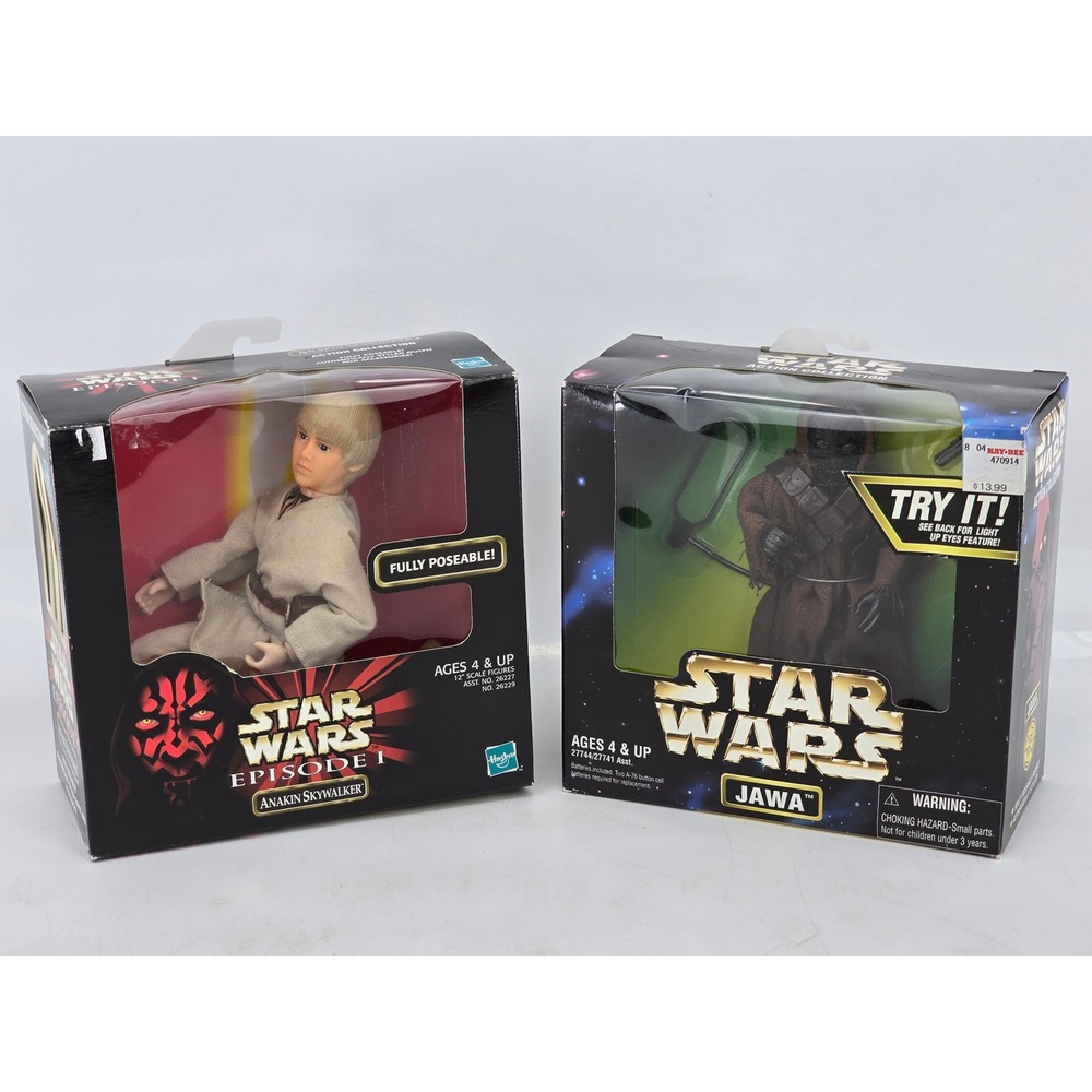 Hasbro Star Wars Action Collection 12" Figures Anakin & Jawa NIB - Good